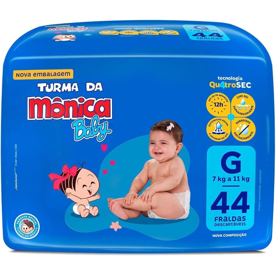 Fraldas tamanho G (1 pacote)